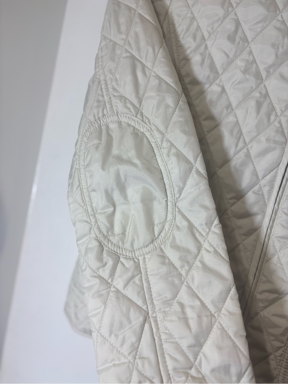 Banana Republic Quilted Womens Ivory Equestrian Corduroy Collar Jacket Sz M - Picture 5 of 14